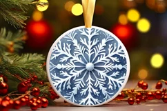 Round Christmas Ornament Sublimation|Clipart Product Image 1