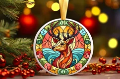 Round Christmas Ornament Sublimation|Clipart Product Image 2