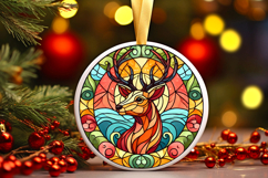 Round Christmass Ornament PNG Product Image 1