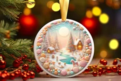 Molten Candy Christmas Ornament Sublimation PNG Product Image 3