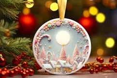 Molten Candy Christmas Ornament Sublimation PNG Product Image 3