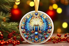 Round Christmas Ornament Sublimation|Clipart Product Image 1