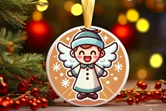 Round Christmas Ornament Sublimation|Clipart Product Image 2