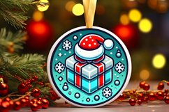 Round Christmas Ornament Sublimation|Clipart Product Image 1