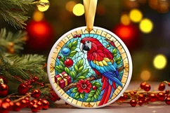 Round Christmas Ornament Sublimation|Clipart Product Image 2