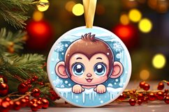 Round Christmas Ornament Sublimation|Clipart Product Image 2