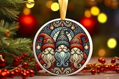 Round Christmas Ornament Sublimation|Clipart Product Image 2