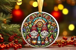 Round Christmas Ornament Sublimation|Clipart Product Image 2