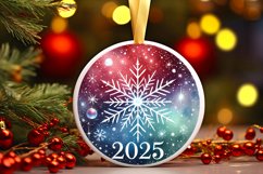 Round Christmas Ornament Sublimation|Clipart Product Image 2