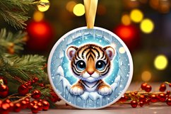 Round Christmas Ornament Sublimation|Clipart Product Image 1