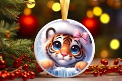Round Christmas Ornament Sublimation|Clipart Product Image 1