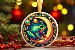 Round Christmas Ornament Sublimation|Clipart Product Image 1