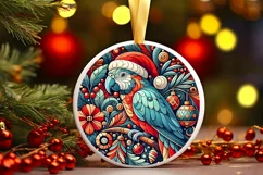 Round Christmas Ornament Sublimation|Clipart Product Image 1