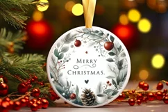 Winter Scene Merry Hearts Sublimation PNG Product Image 3