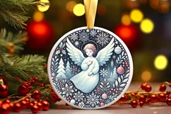 Round Christmas Ornament Sublimation|Clipart Product Image 2
