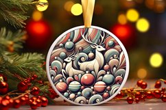 Round Christmas Ornament Sublimation|Clipart Product Image 2