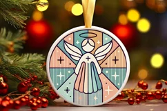 Round Christmas Ornament Sublimation|Clipart Product Image 2