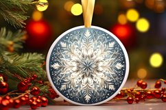 Round Christmas Ornament Sublimation|Clipart Product Image 3