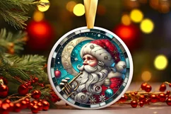 Round Christmas Ornament Sublimation|Clipart Product Image 2