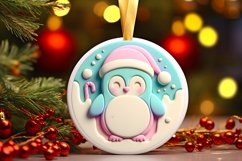 Round Christmas Ornament Sublimation|Clipart Product Image 1