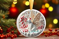 Round Christmas Ornament Sublimation|Clipart Product Image 2