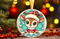 Round Christmass Ornament PNG Product Image 1