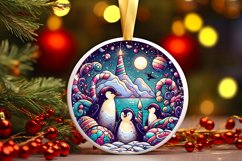 Round Christmas Ornament Sublimation|Clipart Product Image 1