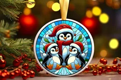 Round Christmas Ornament Sublimation|Clipart Product Image 2