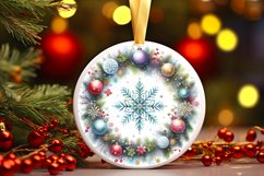 Round Christmas Ornament Sublimation|Clipart Product Image 1
