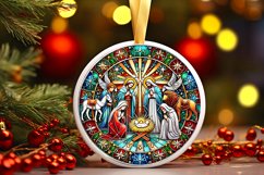 Round Christmas Ornament Sublimation|Clipart Product Image 1