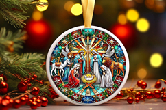Round Christmass Ornament PNG Product Image 1