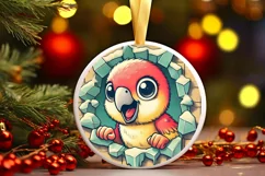 Round Christmas Ornament Sublimation|Clipart Product Image 2