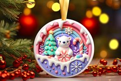 Round Christmas Ornament Sublimation|Clipart Product Image 1