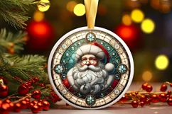 Round Christmas Ornament Sublimation|Clipart Product Image 2