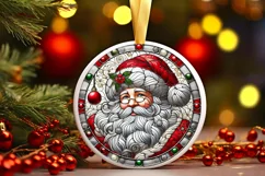 Round Christmas Ornament Sublimation|Clipart Product Image 2