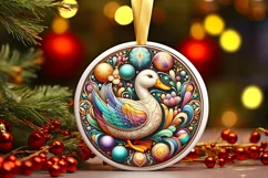 Round Christmas Ornament Sublimation|Clipart Product Image 2