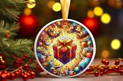 Round Christmas Ornament Sublimation|Clipart Product Image 1