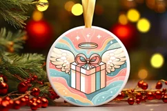 Round Christmas Ornament Sublimation|Clipart Product Image 2
