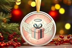 Round Christmas Ornament Sublimation|Clipart Product Image 2