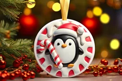 Round Christmas Ornament Sublimation|Clipart Product Image 2