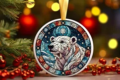Round Christmas Ornament Sublimation|Clipart Product Image 1