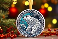 Round Christmas Ornament Sublimation|Clipart Product Image 1