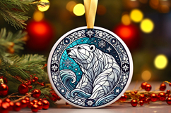 Round Christmass Ornament PNG Product Image 1