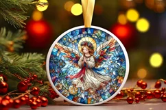 Round Christmas Ornament Sublimation|Clipart Product Image 1