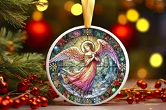 Round Christmas Ornament Sublimation|Clipart Product Image 1