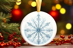 Round Christmas Ornament Sublimation|Clipart Product Image 3