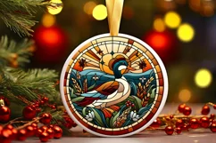 Round Christmas Ornament Sublimation|Clipart Product Image 2