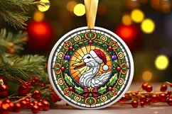 Round Christmas Ornament Sublimation|Clipart Product Image 2