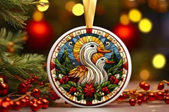 Round Christmas Ornament Sublimation|Clipart Product Image 2
