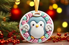Round Christmas Ornament Sublimation|Clipart Product Image 2
